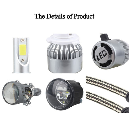 2 ชิ้น 9007 18W 1800 LM 6000K IP68 Casnbus ไฟหน้ารถ LED คงที่ในปัจจุบันพร้อมโคมไฟ 2 ซัง, DC 9-36V, 9007