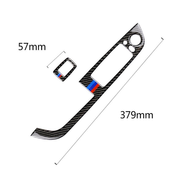 รถคาร์บอนไฟเบอร์หน้าต่างแผงพับสามสีสติกเกอร์ตกแต่งสำหรับ BMW Z4 2009-2015, เหมาะสำหรับซ้ายขับรถ, Window Lift Panel With Folding Key(Blue Red)