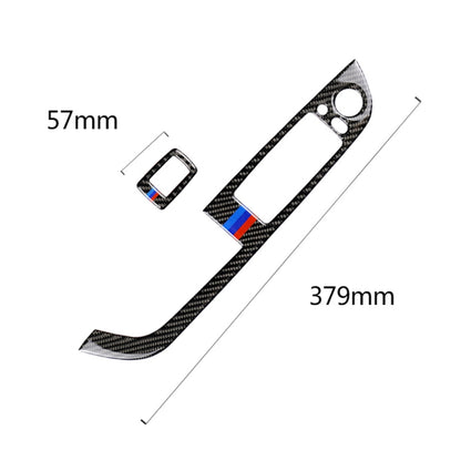 รถคาร์บอนไฟเบอร์หน้าต่างแผงพับสามสีสติกเกอร์ตกแต่งสำหรับ BMW Z4 2009-2015, เหมาะสำหรับซ้ายขับรถ, Window Lift Panel With Folding Key(Blue Red)