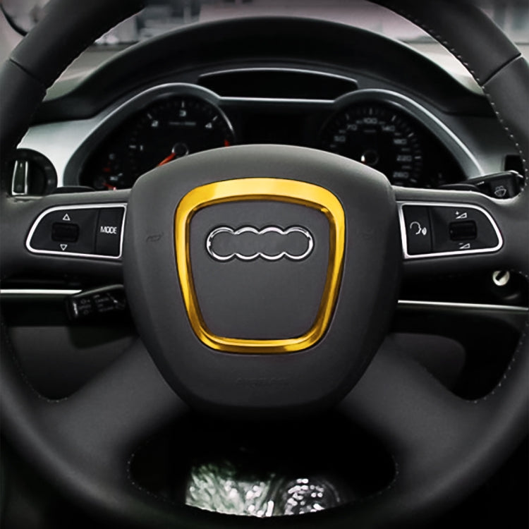 รถ Auto พวงมาลัยแหวนตกแต่งฝาครอบสติกเกอร์ Trim ตกแต่งสำหรับ Audi