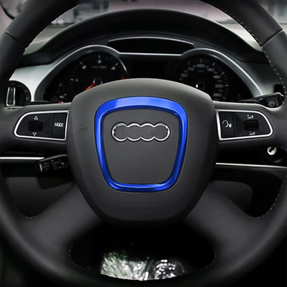 รถ Auto พวงมาลัยแหวนตกแต่งฝาครอบสติกเกอร์ Trim ตกแต่งสำหรับ Audi