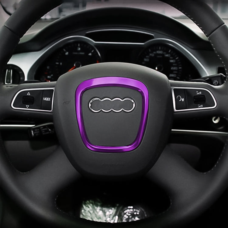 รถ Auto พวงมาลัยแหวนตกแต่งฝาครอบสติกเกอร์ Trim ตกแต่งสำหรับ Audi