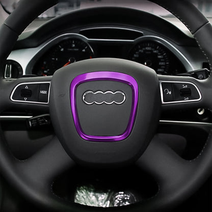 รถ Auto พวงมาลัยแหวนตกแต่งฝาครอบสติกเกอร์ Trim ตกแต่งสำหรับ Audi