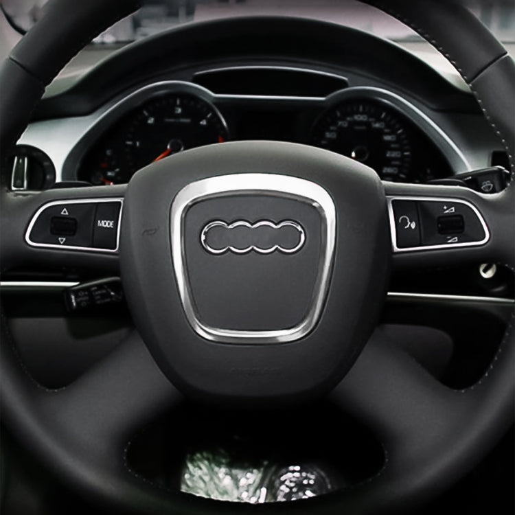 รถ Auto พวงมาลัยแหวนตกแต่งฝาครอบสติกเกอร์ Trim ตกแต่งสำหรับ Audi
