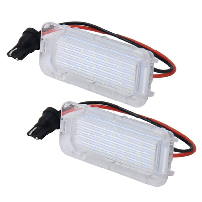 ไฟป้ายทะเบียน PCS 2 ดวงพร้อมหลอดไฟ SMD-3528 18 ดวงสำหรับ Ford, 2W 120LM, 6000K, DC12V (แสงสีขาว), For Ford