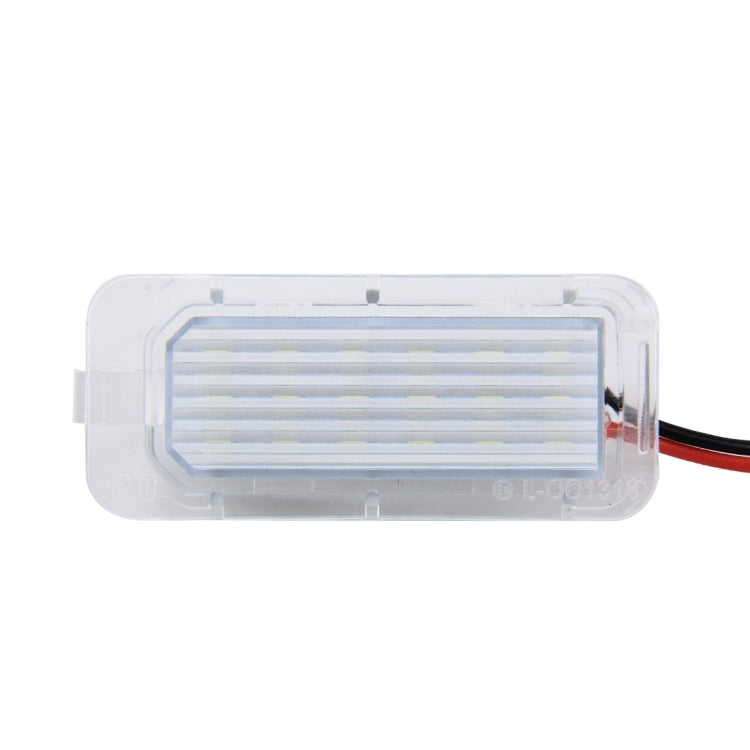 ไฟป้ายทะเบียน PCS 2 ดวงพร้อมหลอดไฟ SMD-3528 18 ดวงสำหรับ Ford, 2W 120LM, 6000K, DC12V (แสงสีขาว), For Ford