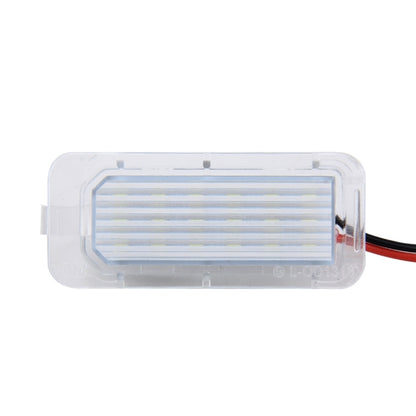 ไฟป้ายทะเบียน PCS 2 ดวงพร้อมหลอดไฟ SMD-3528 18 ดวงสำหรับ Ford, 2W 120LM, 6000K, DC12V (แสงสีขาว), For Ford