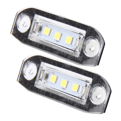 ไฟป้ายทะเบียน PCS 2 ดวงพร้อมหลอดไฟ SMD-5050 3 ดวงสำหรับ Volvo, 2W 120LM, 6000K, DC12V (แสงสีขาว), For Volvo