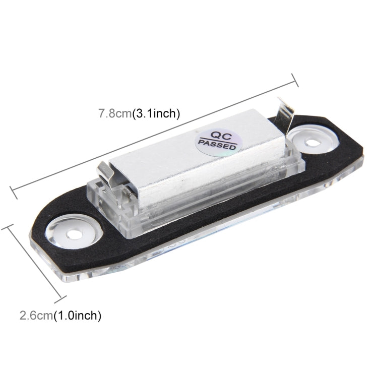 ไฟป้ายทะเบียน PCS 2 ดวงพร้อมหลอดไฟ SMD-5050 3 ดวงสำหรับ Volvo, 2W 120LM, 6000K, DC12V (แสงสีขาว), For Volvo