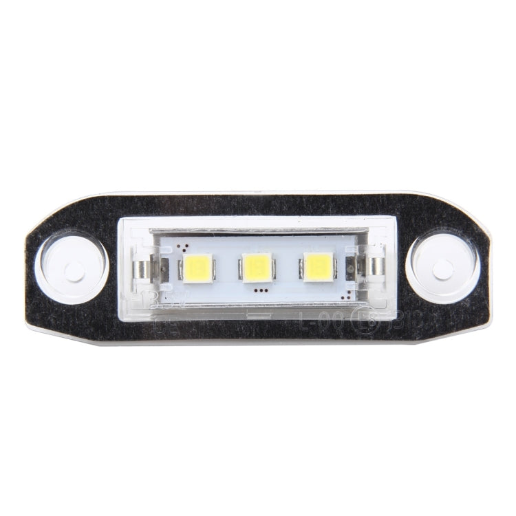 ไฟป้ายทะเบียน PCS 2 ดวงพร้อมหลอดไฟ SMD-5050 3 ดวงสำหรับ Volvo, 2W 120LM, 6000K, DC12V (แสงสีขาว), For Volvo