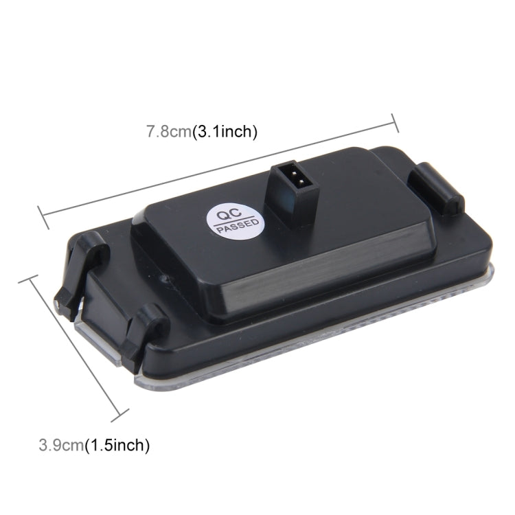 ไฟป้ายทะเบียน LED 2 ชิ้นพร้อมหลอดไฟ SMD-3528 18 ดวงสำหรับที่นั่ง, 2W 120LM, 6000K, DC12V (แสงสีขาว), For Seat