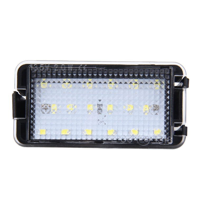 ไฟป้ายทะเบียน LED 2 ชิ้นพร้อมหลอดไฟ SMD-3528 18 ดวงสำหรับที่นั่ง, 2W 120LM, 6000K, DC12V (แสงสีขาว), For Seat