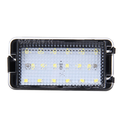 ไฟป้ายทะเบียน LED 2 ชิ้นพร้อมหลอดไฟ SMD-3528 18 ดวงสำหรับที่นั่ง, 2W 120LM, 6000K, DC12V (แสงสีขาว), For Seat