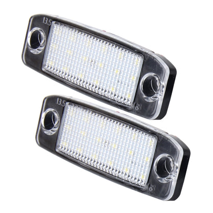 ไฟป้ายทะเบียน LED 2 ชิ้นพร้อมหลอดไฟ SMD-3528 18 หลอดสำหรับ Hyundai Sonata, 2W 120LM, 6000K, DC12V (แสงสีขาว), For Hyundai Sonata