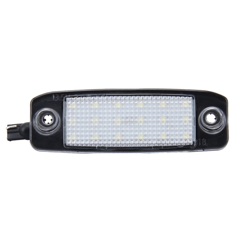 ไฟป้ายทะเบียน LED 2 ชิ้นพร้อมหลอดไฟ SMD-3528 18 หลอดสำหรับ Hyundai Sonata, 2W 120LM, 6000K, DC12V (แสงสีขาว), For Hyundai Sonata