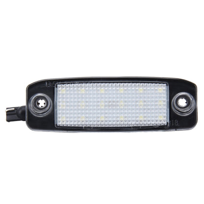 ไฟป้ายทะเบียน LED 2 ชิ้นพร้อมหลอดไฟ SMD-3528 18 หลอดสำหรับ Hyundai Sonata, 2W 120LM, 6000K, DC12V (แสงสีขาว), For Hyundai Sonata