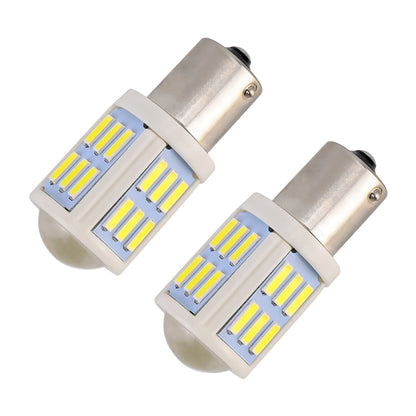2 ชิ้น 1156 / BA15S 4.5 วัตต์ DC 12 โวลต์ 6000 พัน 290LM รถอัตโนมัติเซรามิกไฟเลี้ยว / ไฟถอยหลัง 27LEDs โคมไฟ SMD-7020 พร้อมเลนส์โปรเจคเตอร์, 1156 / BA15S