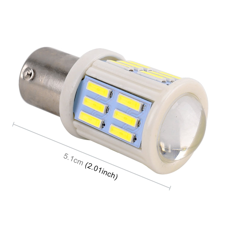 2 ชิ้น 1156 / BA15S 4.5 วัตต์ DC 12 โวลต์ 6000 พัน 290LM รถอัตโนมัติเซรามิกไฟเลี้ยว / ไฟถอยหลัง 27LEDs โคมไฟ SMD-7020 พร้อมเลนส์โปรเจคเตอร์, 1156 / BA15S