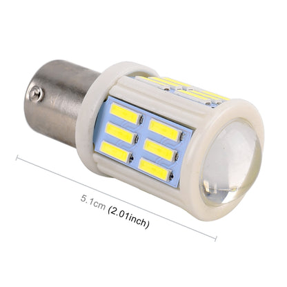 2 ชิ้น 1156 / BA15S 4.5 วัตต์ DC 12 โวลต์ 6000 พัน 290LM รถอัตโนมัติเซรามิกไฟเลี้ยว / ไฟถอยหลัง 27LEDs โคมไฟ SMD-7020 พร้อมเลนส์โปรเจคเตอร์, 1156 / BA15S