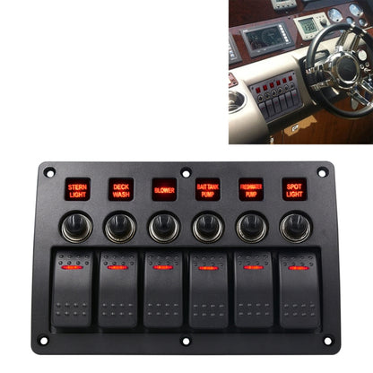 3Pin 6 WAY Switches COMBINATION SWITCH แผงไฟและเลนส์โปรเจคเตอร์สำหรับรถ RV Marine เรือ, 3Pin 6 Way