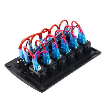 3Pin 6 WAY Switches COMBINATION SWITCH แผงไฟและเลนส์โปรเจคเตอร์สำหรับรถ RV Marine เรือ, 3Pin 6 Way