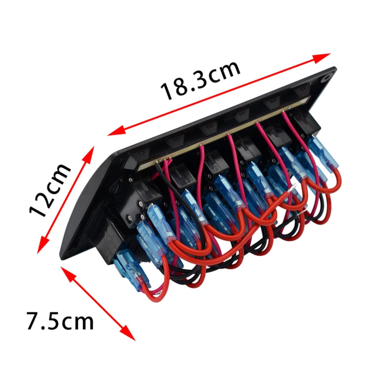 3Pin 6 WAY Switches COMBINATION SWITCH แผงไฟและเลนส์โปรเจคเตอร์สำหรับรถ RV Marine เรือ, 3Pin 6 Way