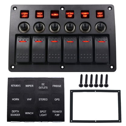 3Pin 6 WAY Switches COMBINATION SWITCH แผงไฟและเลนส์โปรเจคเตอร์สำหรับรถ RV Marine เรือ, 3Pin 6 Way