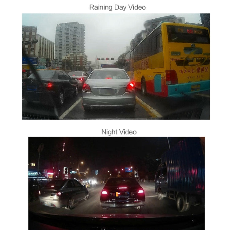 X96 4 นิ้ว 2.5D Full HD 1080P อเนกประสงค์รถสมาร์ทเลนส์คู่กล้องบันทึกวิดีโอรองรับการ์ด TF / การตรวจจับความเคลื่อนไหว, X96