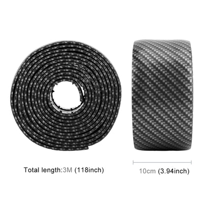 สติ๊กเกอร์ตกแต่งเกณฑ์ประตูรถยนต์สากลขนาด: 10 ซม. x 3 ม, Size : 10CM x 3M(Black)