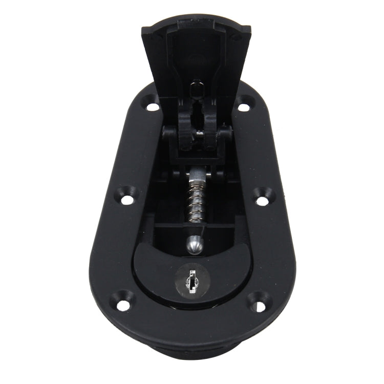 คู่รถดัดแปลงฮูดล็อคทั่วไปรถแข่งฝาครอบล็อคด้วยกุญแจ, with Keys(Black)