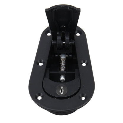 คู่รถดัดแปลงฮูดล็อคทั่วไปรถแข่งฝาครอบล็อคด้วยกุญแจ, with Keys(Black)