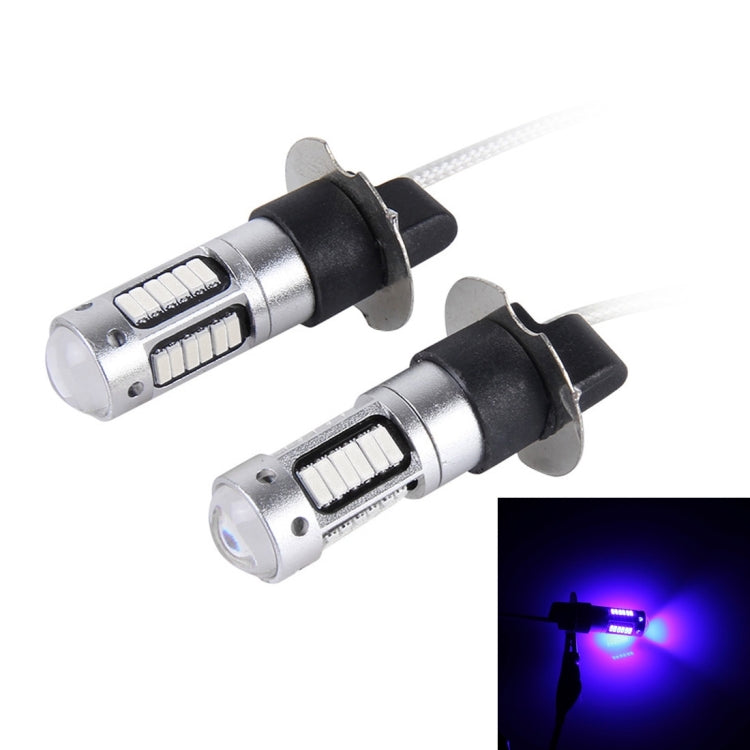 2 ชิ้น H3 10W 30 SMD-4014 LEDs ไฟตัดหมอกรถยนต์, DC 12V, H3 (Blue Light), H3 (Orange Light), H3 (White Light)