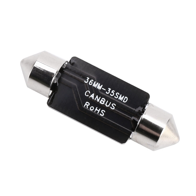 2 ชิ้น 36 มิลลิเมตร DC12V / 1.2 วัตต์ / 6000K / 80LM 33LEDs SMD-3014 ไฟป้ายทะเบียนรถยนต์ / ไฟโดมพร้อมตัวถอดรหัส, 36mm