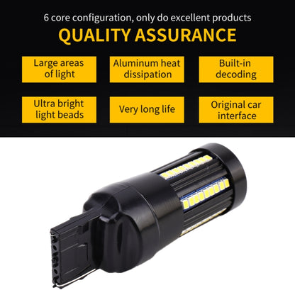 2 ชิ้น T20 / 7440 DC9-16V / 8.2W / 6000K / 655LM รถยนต์ไฟถอยหลังอัตโนมัติ / ไฟเลี้ยว 66LEDs หลอดไฟ SMD-2016, 7440