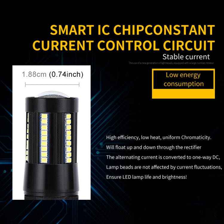 2 ชิ้น T20 / 7440 DC9-16V / 8.2W / 6000K / 655LM รถยนต์ไฟถอยหลังอัตโนมัติ / ไฟเลี้ยว 66LEDs หลอดไฟ SMD-2016, 7440