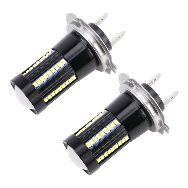 2 ชิ้น H7 DC9-16V / 8.2W / 6000K / 655LM ไฟตัดหมอกรถยนต์อัตโนมัติ 66LEDs โคมไฟ SMD-2016, H7