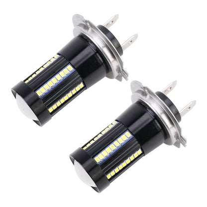 2 ชิ้น H7 DC9-16V / 8.2W / 6000K / 655LM ไฟตัดหมอกรถยนต์อัตโนมัติ 66LEDs โคมไฟ SMD-2016, H7