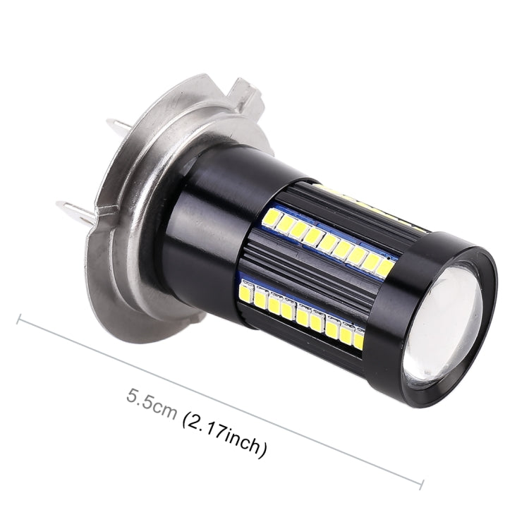 2 ชิ้น H7 DC9-16V / 8.2W / 6000K / 655LM ไฟตัดหมอกรถยนต์อัตโนมัติ 66LEDs โคมไฟ SMD-2016, H7