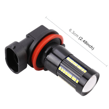 2 ชิ้น H11 / H8 DC9-16V / 8.2W / 6000K / 655LM ไฟตัดหมอกรถยนต์อัตโนมัติ 66LEDs หลอดไฟ SMD-2016, H11 / H8