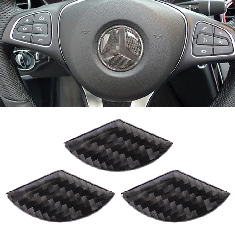 สติ๊กเกอร์ตกแต่งพวงมาลัยคาร์บอนไฟเบอร์รถยนต์สำหรับ Mercedes-Benz GLA, Steering Wheel