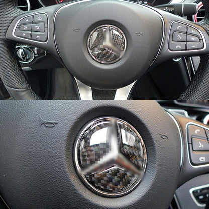 สติ๊กเกอร์ตกแต่งพวงมาลัยคาร์บอนไฟเบอร์รถยนต์สำหรับ Mercedes-Benz GLA, Steering Wheel