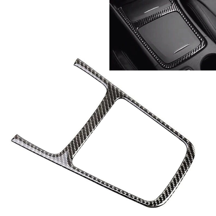 รถคาร์บอนไฟเบอร์แผงควบคุมกลางกรอบสติกเกอร์ตกแต่งสำหรับ Mercedes-Benz GLA, Central Control Panel Frame