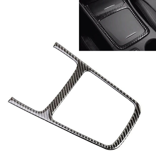 รถคาร์บอนไฟเบอร์แผงควบคุมกลางกรอบสติกเกอร์ตกแต่งสำหรับ Mercedes-Benz GLA, Central Control Panel Frame