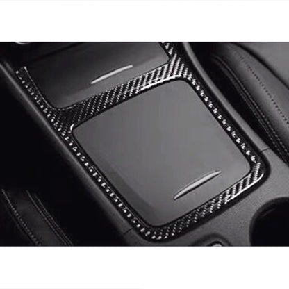 รถคาร์บอนไฟเบอร์แผงควบคุมกลางกรอบสติกเกอร์ตกแต่งสำหรับ Mercedes-Benz GLA, Central Control Panel Frame
