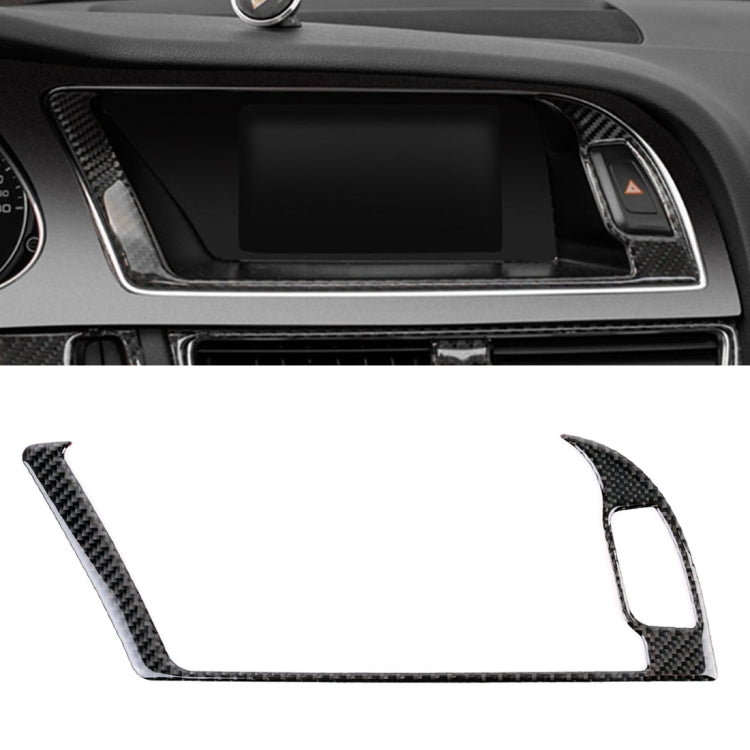 รถคาร์บอนไฟเบอร์นำทางกรอบนอกสติกเกอร์ตกแต่งสำหรับ Audi A4L / A5 / Q5, Navigation Outer Frame