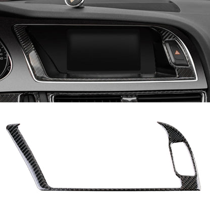 รถคาร์บอนไฟเบอร์นำทางกรอบนอกสติกเกอร์ตกแต่งสำหรับ Audi A4L / A5 / Q5, Navigation Outer Frame