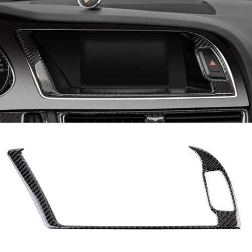 รถคาร์บอนไฟเบอร์นำทางกรอบนอกสติกเกอร์ตกแต่งสำหรับ Audi A4L / A5 / Q5, Navigation Outer Frame