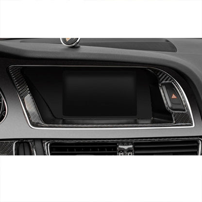 รถคาร์บอนไฟเบอร์นำทางกรอบนอกสติกเกอร์ตกแต่งสำหรับ Audi A4L / A5 / Q5, Navigation Outer Frame