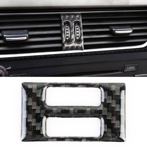 รถคาร์บอนไฟเบอร์เครื่องปรับอากาศสวิทช์สติกเกอร์ตกแต่งสำหรับ Audi A4L / A5 / Q5, Air Conditioning Switch