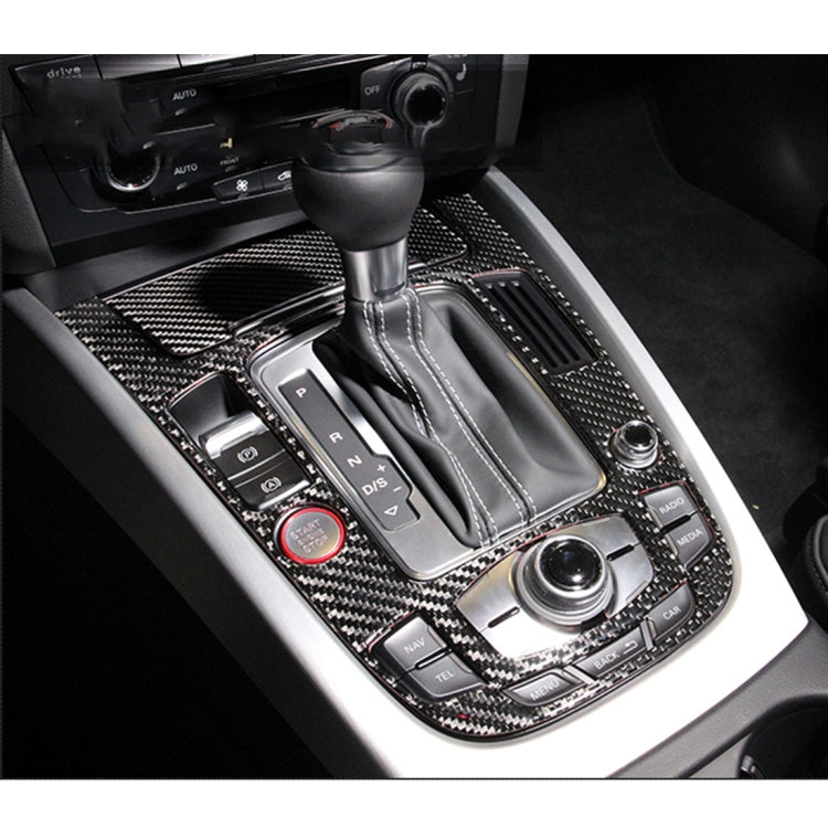 2 ชิ้นรถยนต์คาร์บอนไฟเบอร์เกียร์แผงสติกเกอร์ตกแต่งสำหรับออดี้ A4L / A5 / Q5, Gear Panel(E)